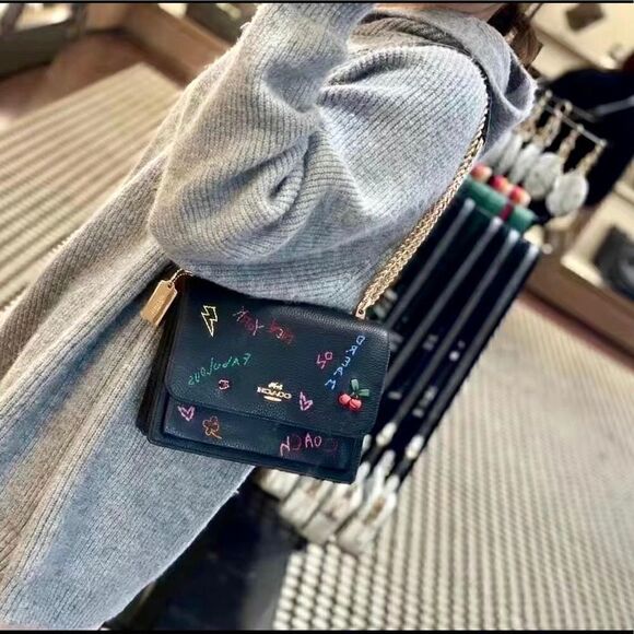 New Coach Limited Edition Leather Crossbody With Diary Embroidery - Picture 11 of 16